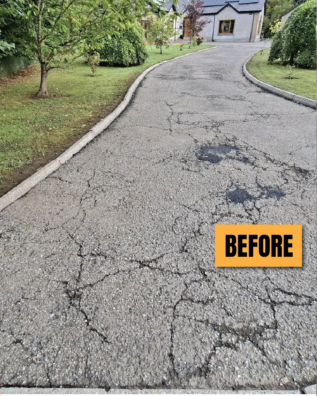 Driveway before